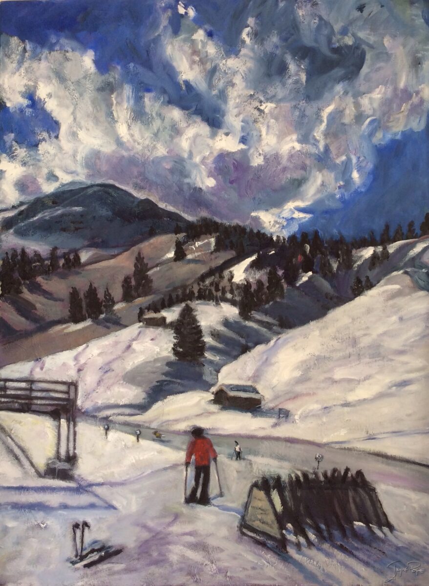 Clouds in Lech by British contemporary artist Jayne Pope