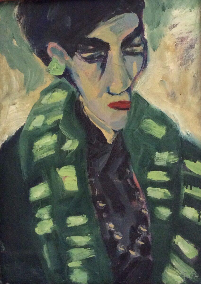 Clothed model by contemporary British artist Jayne pope