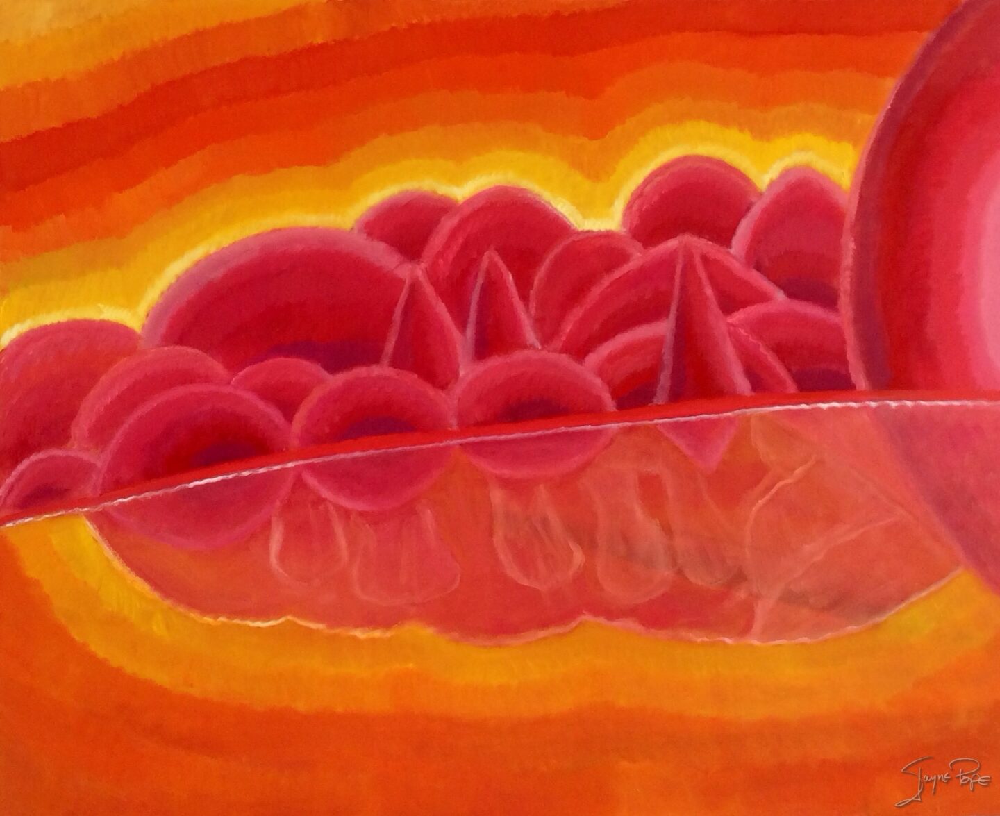 Pink lake by contemporary British artist Jayne pope