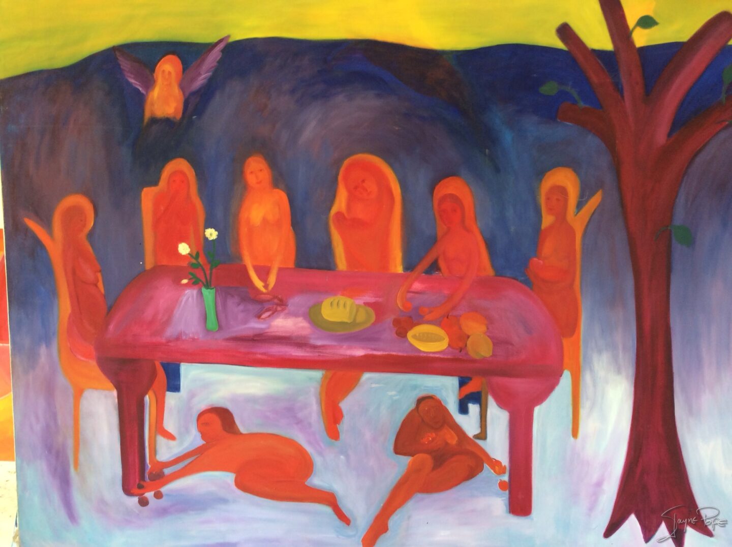 The last supper by British contemporary artist Jayne Pope