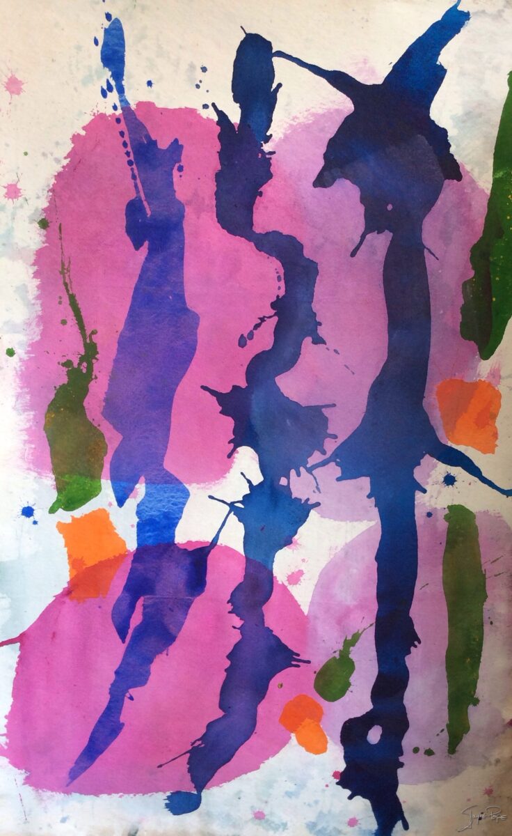 Blu,pink,abstract